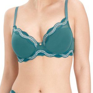 Natori Pure Allure Full Figure Underwire Bra, Teal Size 32H